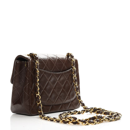 Chanel Lambskin Quilted Mini Square Flap Brown 3 of 12