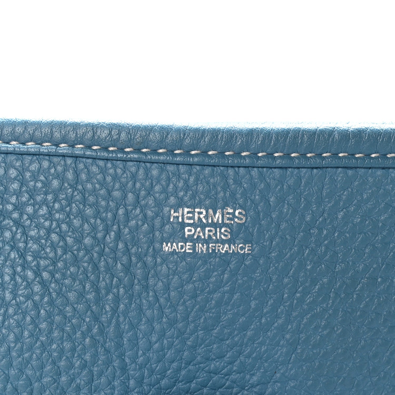 Hermes Taurillon Clemence Evelyne III GM Blue Jean 6 of 10