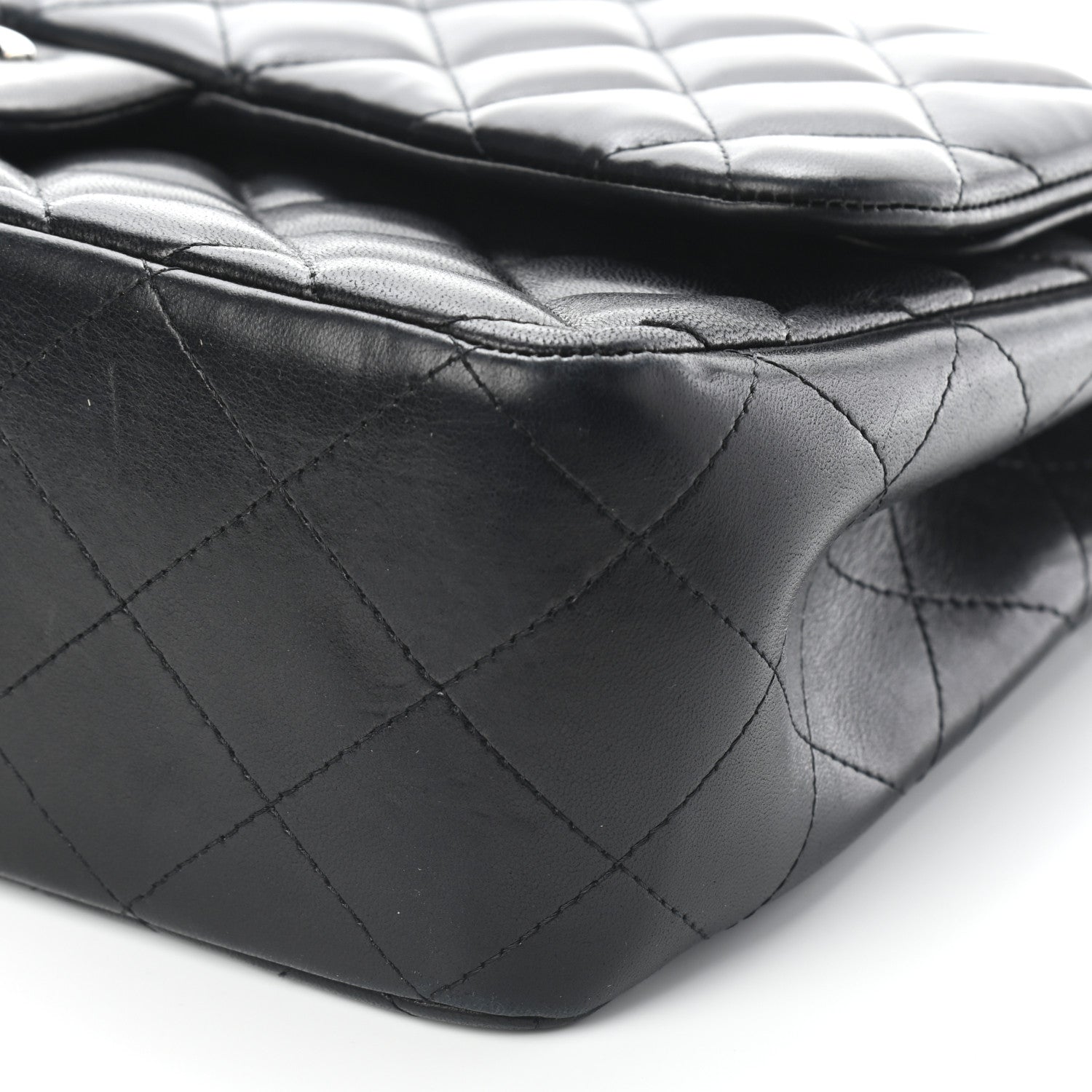 Chanel Lambskin Quilted Jumbo Double Flap Black 9 of 12