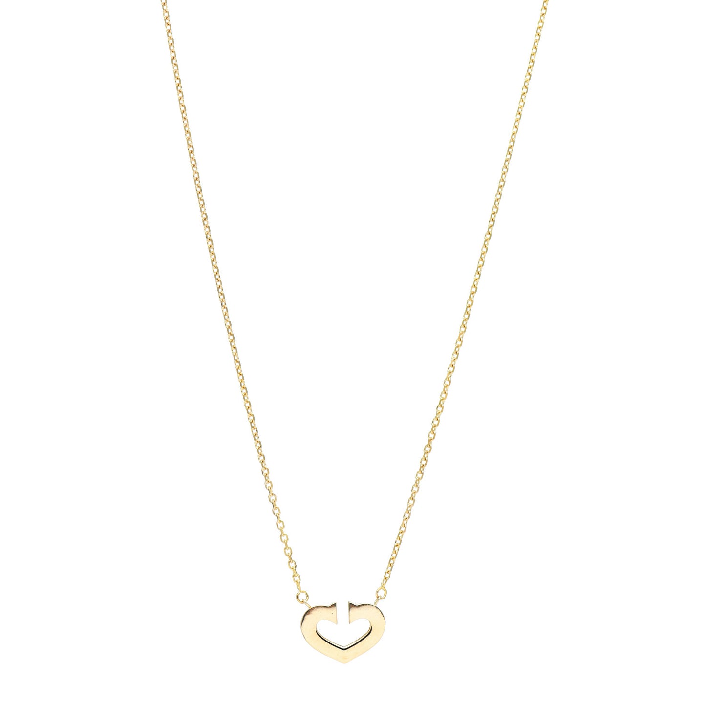 18K Yellow Gold Medium Hearts and Symbols Necklace
