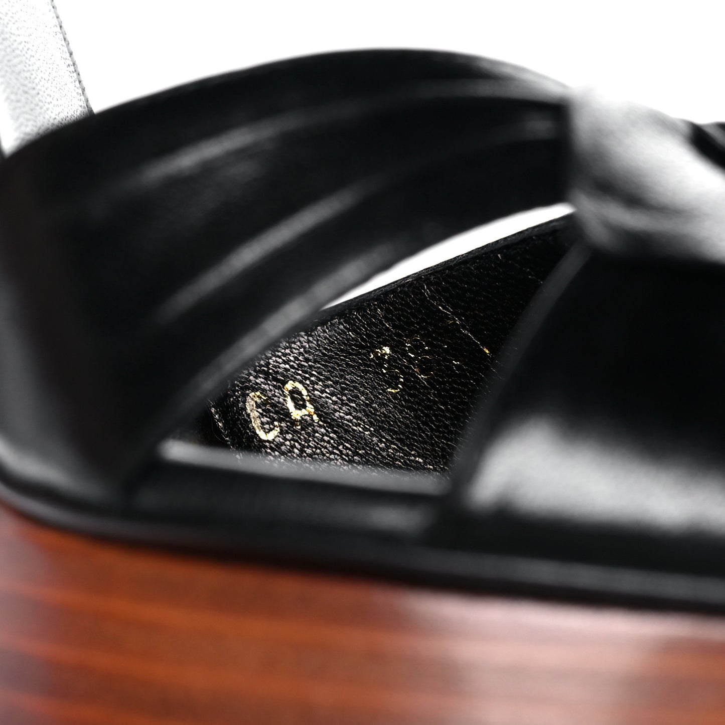 Vendome Bianca Bow Platform Sandals 37 Black