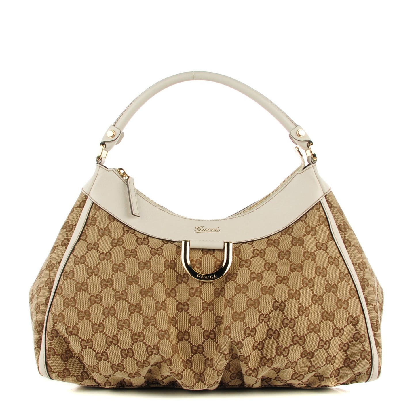Monogram Large D Gold Hobo Off White