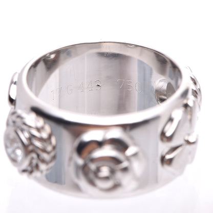 Chanel 18K White Gold Diamond Camellia Band Ring 46 3.75 5 of 5