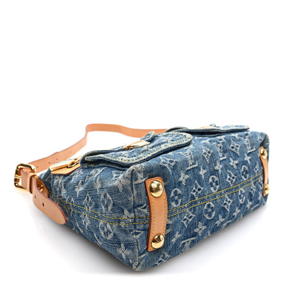 Louis Vuitton Monogram Denim Baggy PM Blue 4 of 9