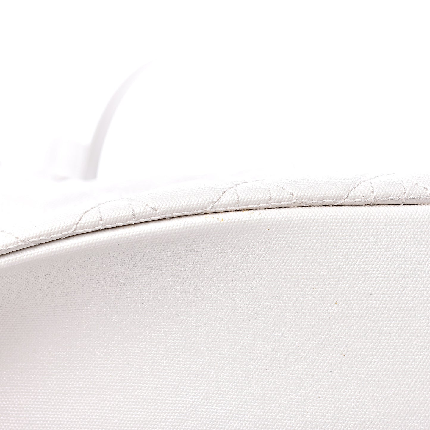 Coated Canvas Cannage Medium Panarea Tote White