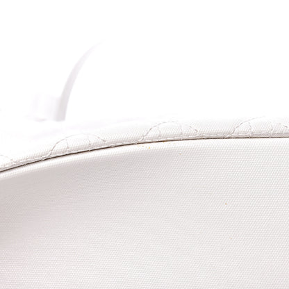 Christian Dior Coated Canvas Cannage Medium Panarea Tote White 8 of 11