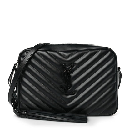 Saint Laurent Calfskin Matelasse Monogram Monochrome Lou Camera Bag Black 1 of 10