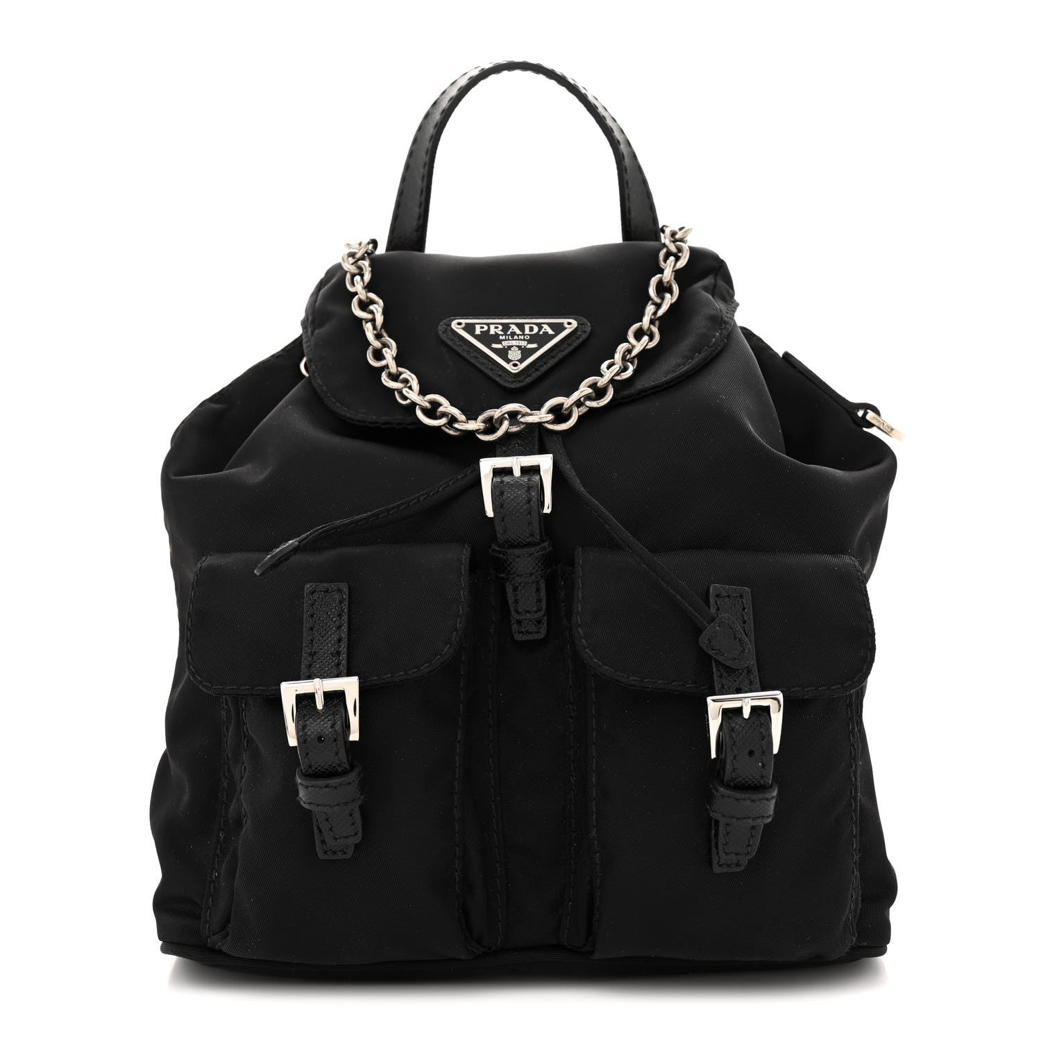Prada Nylon Vela Mini Crossbody Backpack Black 1 of 9