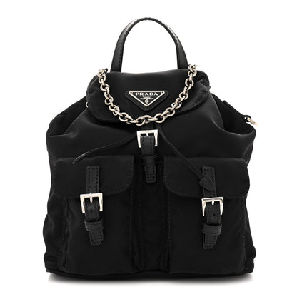 Prada Nylon Vela Mini Crossbody Backpack Black 1 of 9