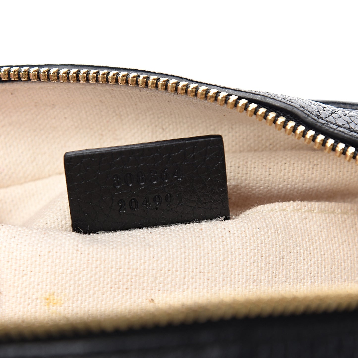 Pebbled Calfskin Small Soho Disco Bag Black