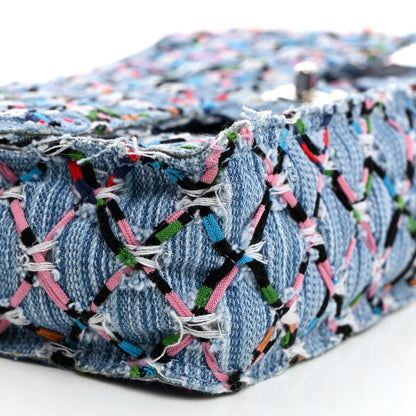 Chanel Woven Denim Medium Flap Multicolor 9 of 10