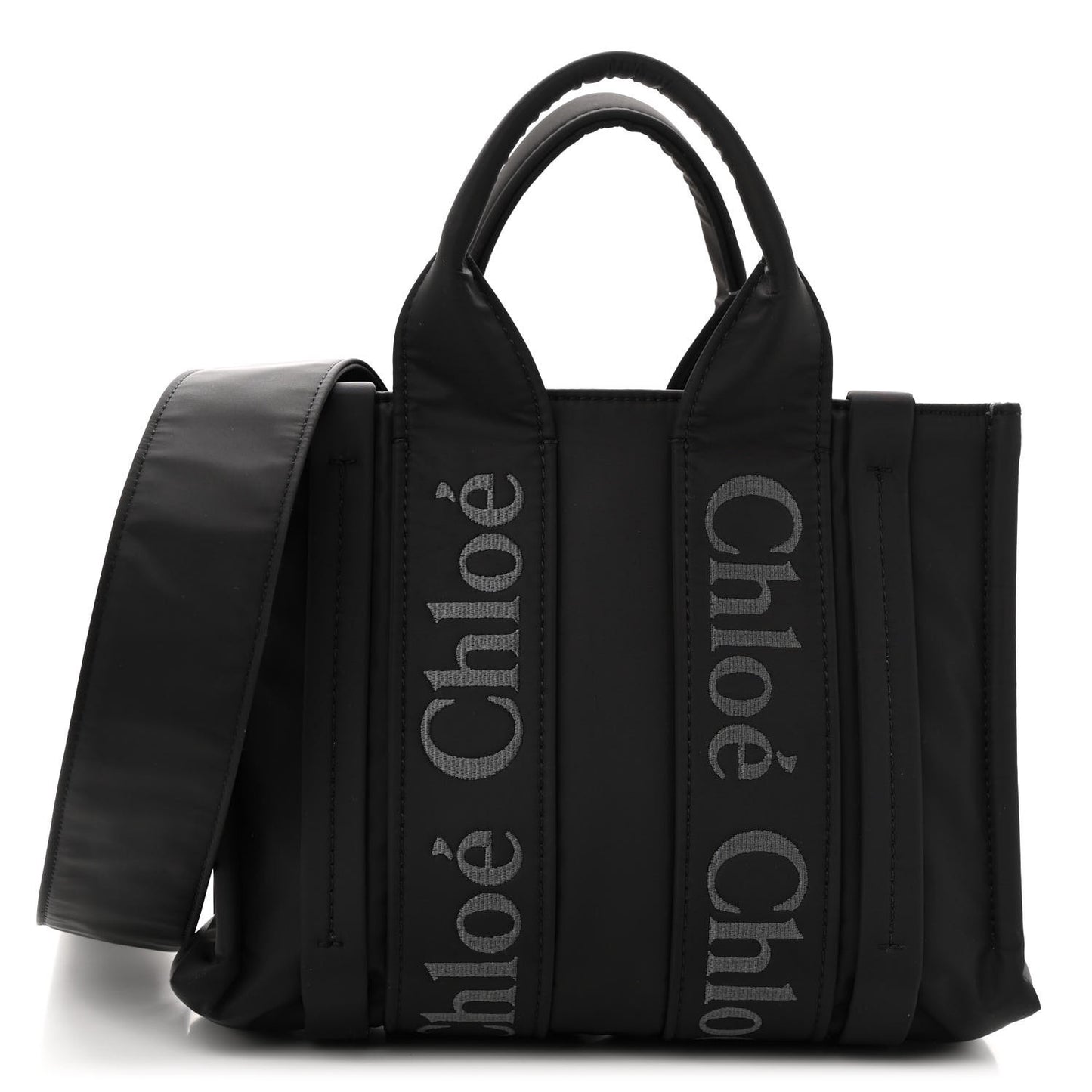 Nylon Small Woody Tote Black