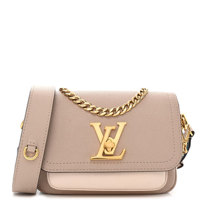 Louis Vuitton Grained Calfskin Lockme Tender Greige 1 of 11