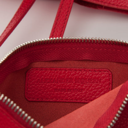 Alexander McQueen Grained Calfskin Skull Open Shopper Tote Red 10 of 12