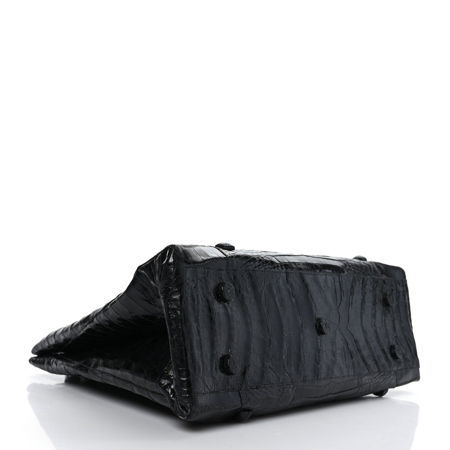 Nancy Gonzalez Crocodile Studded Tote Black 3 of 7