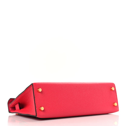 Hermes Epsom Mini Kelly Sellier 20 Rose Extreme 4 of 10