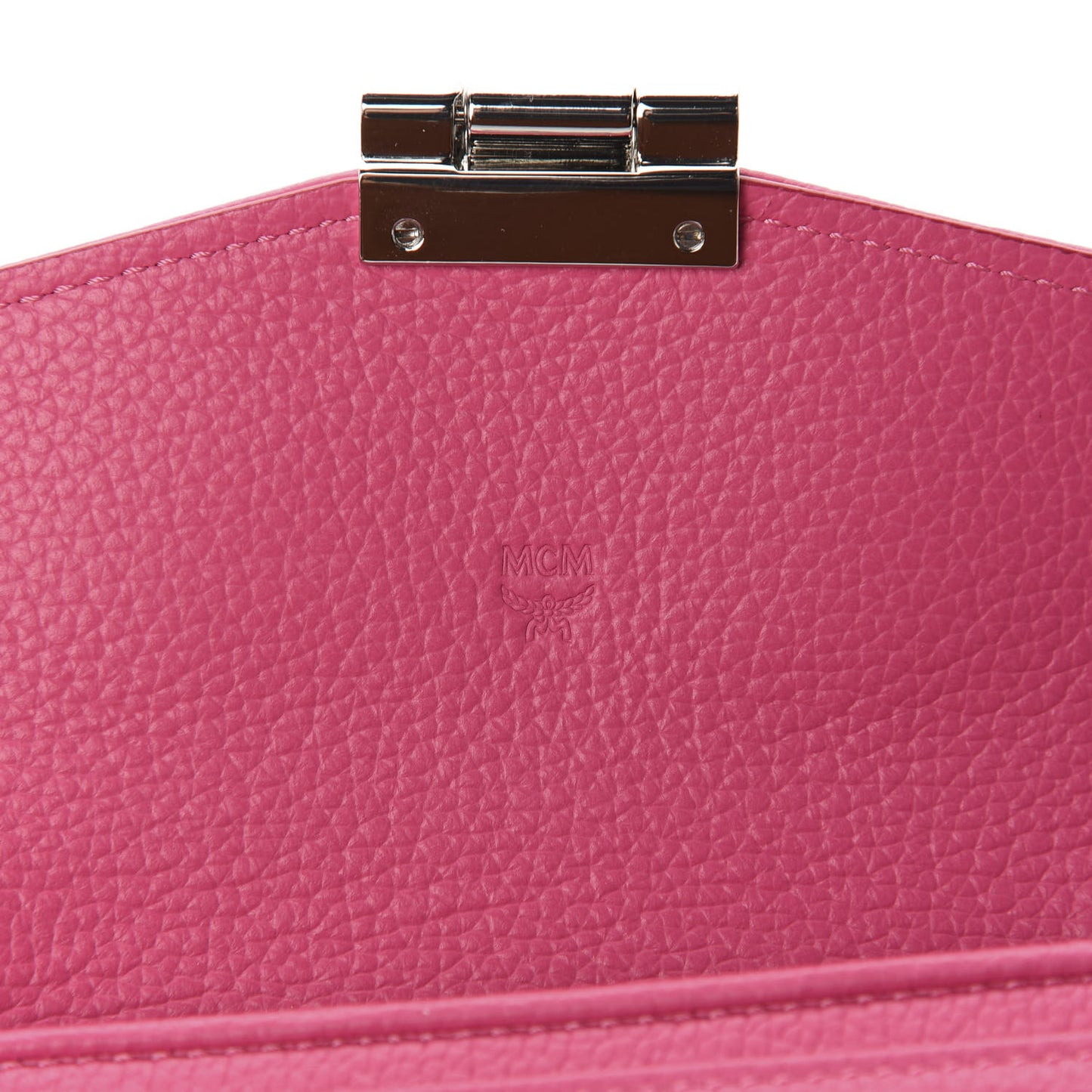 Calfskin Large Patricia Wallet On Chain Pink