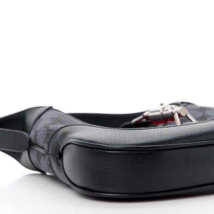 Gucci X BALENCIAGA BB Monogram Calfskin Web Small Jackie 1961 Hobo Black 9 of 12