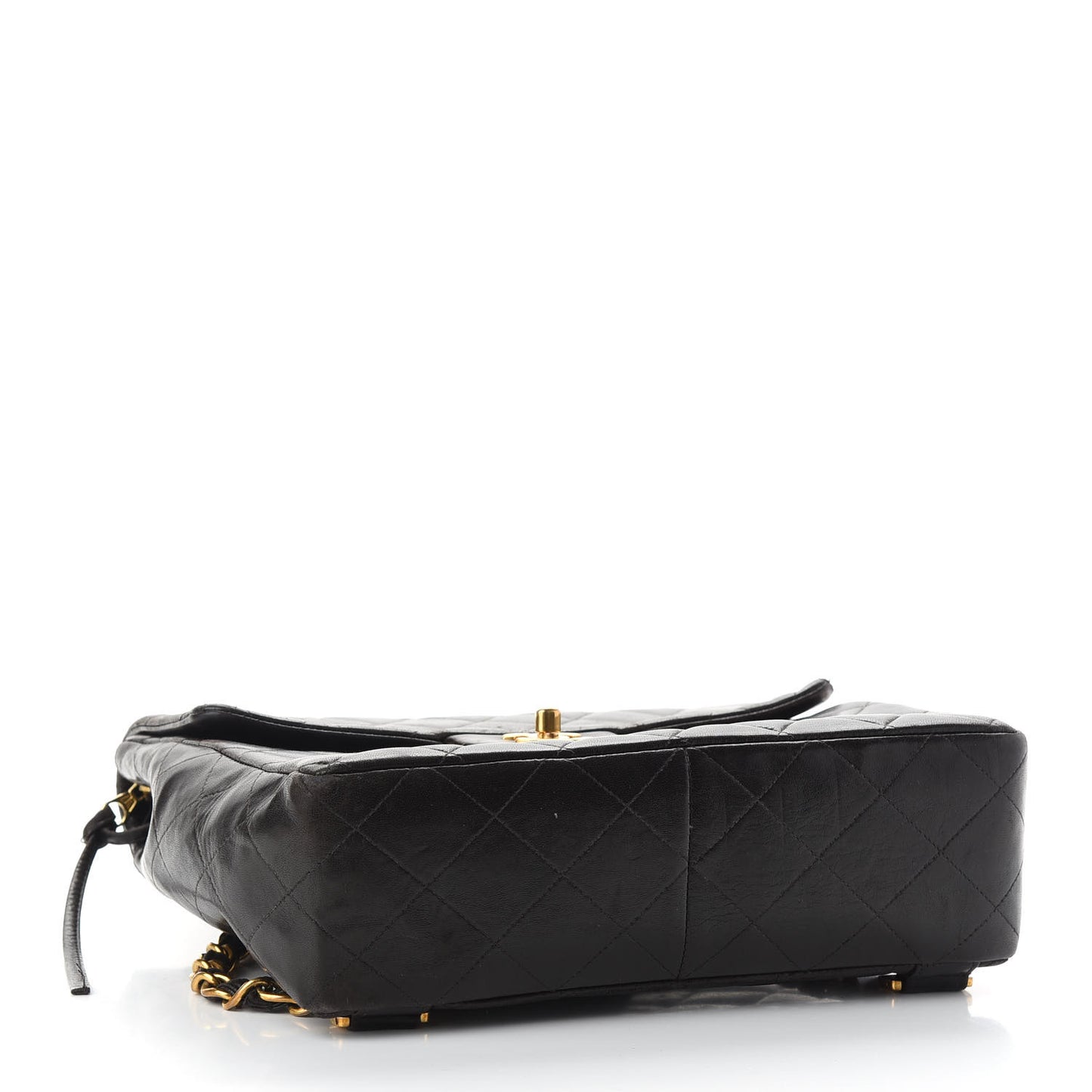 Lambskin Quilted Backpack Brown