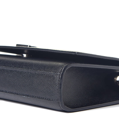 Saint Laurent Grain De Poudre Small Monogram Kate Satchel Black 8 of 8