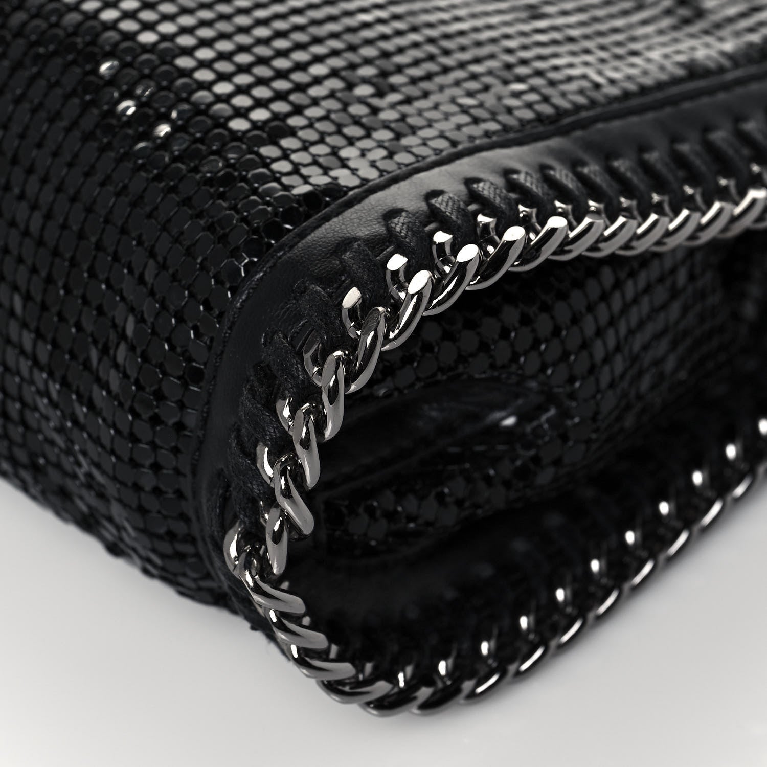 Stella McCartney Crystal Stones Tiny Fold Over Falabella Black 11 of 11
