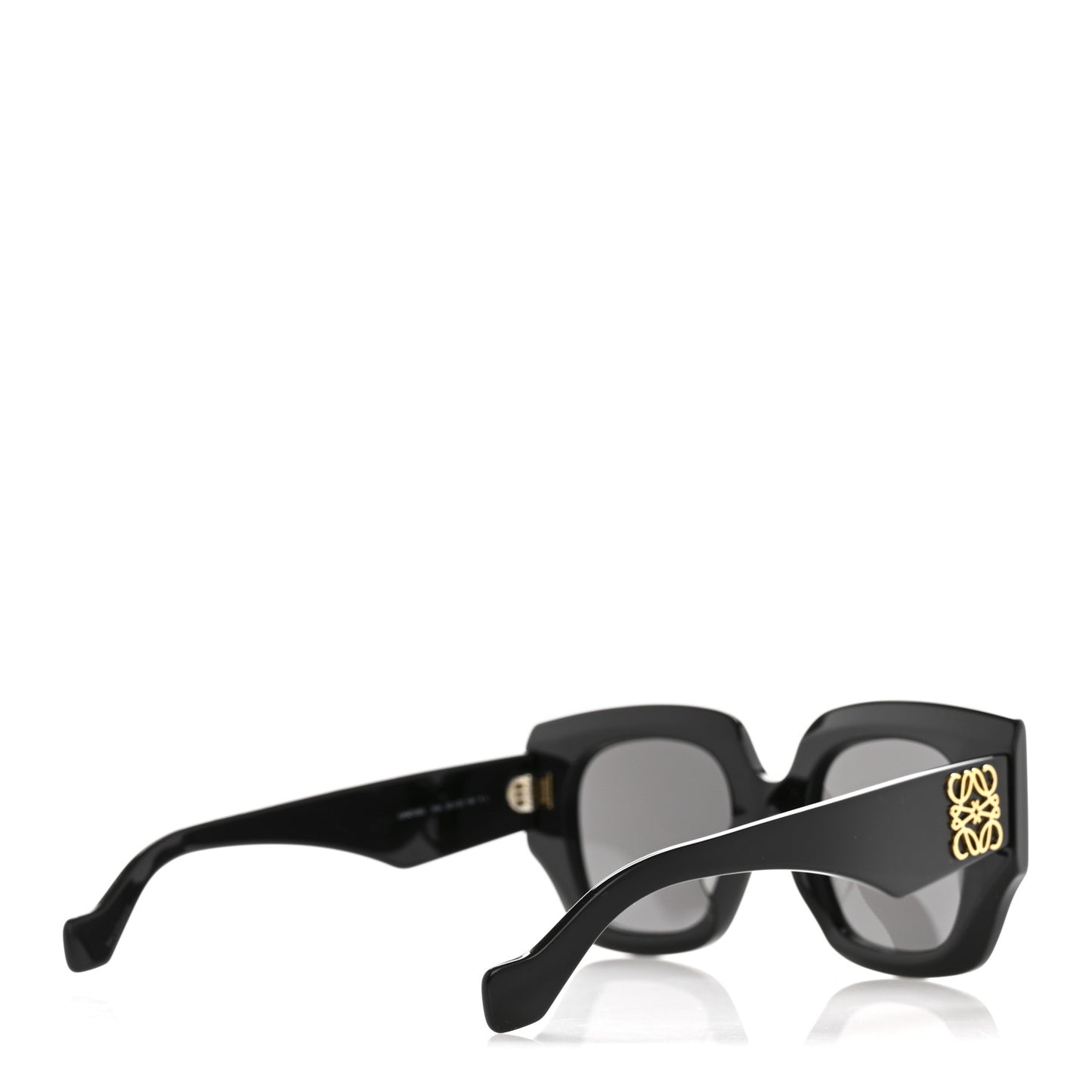 Acetate Anagram Square Screen Sunglasses LW40129U Black