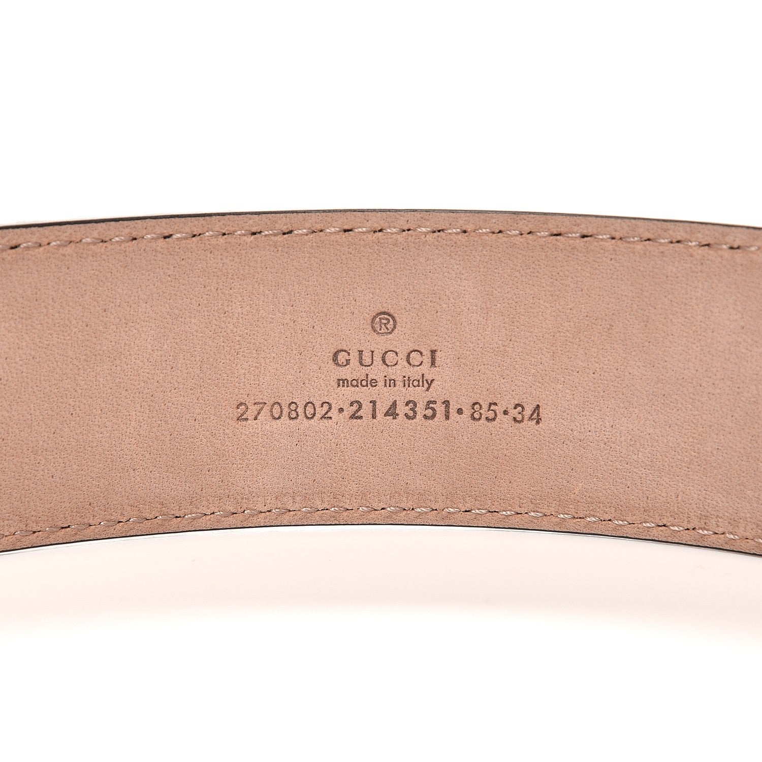 Gucci Grained Calfskin Double G 40mm Belt 85 34 Black 4 of 6