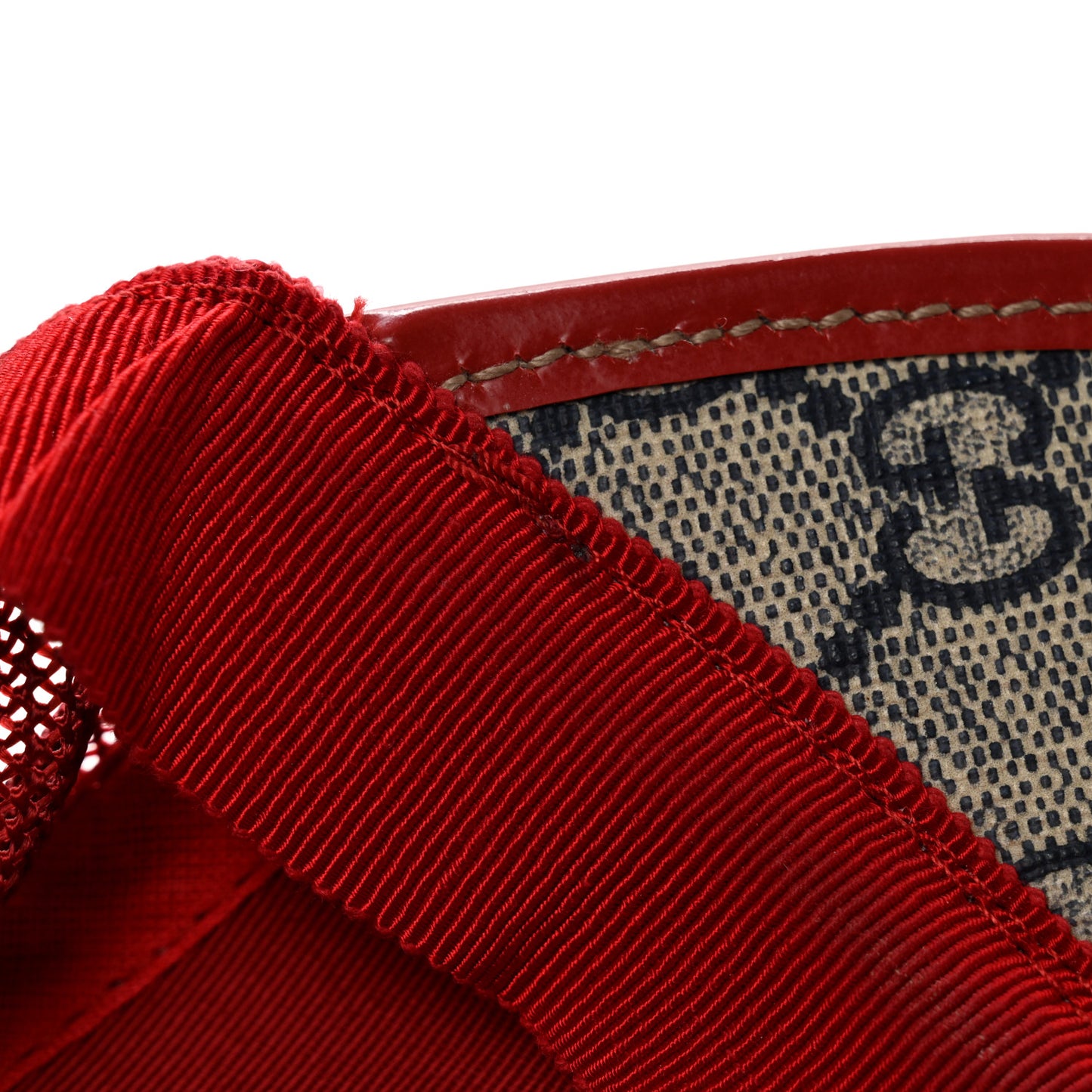 GG Supreme Monogram Baseball Hat S Beige Red Multicolor