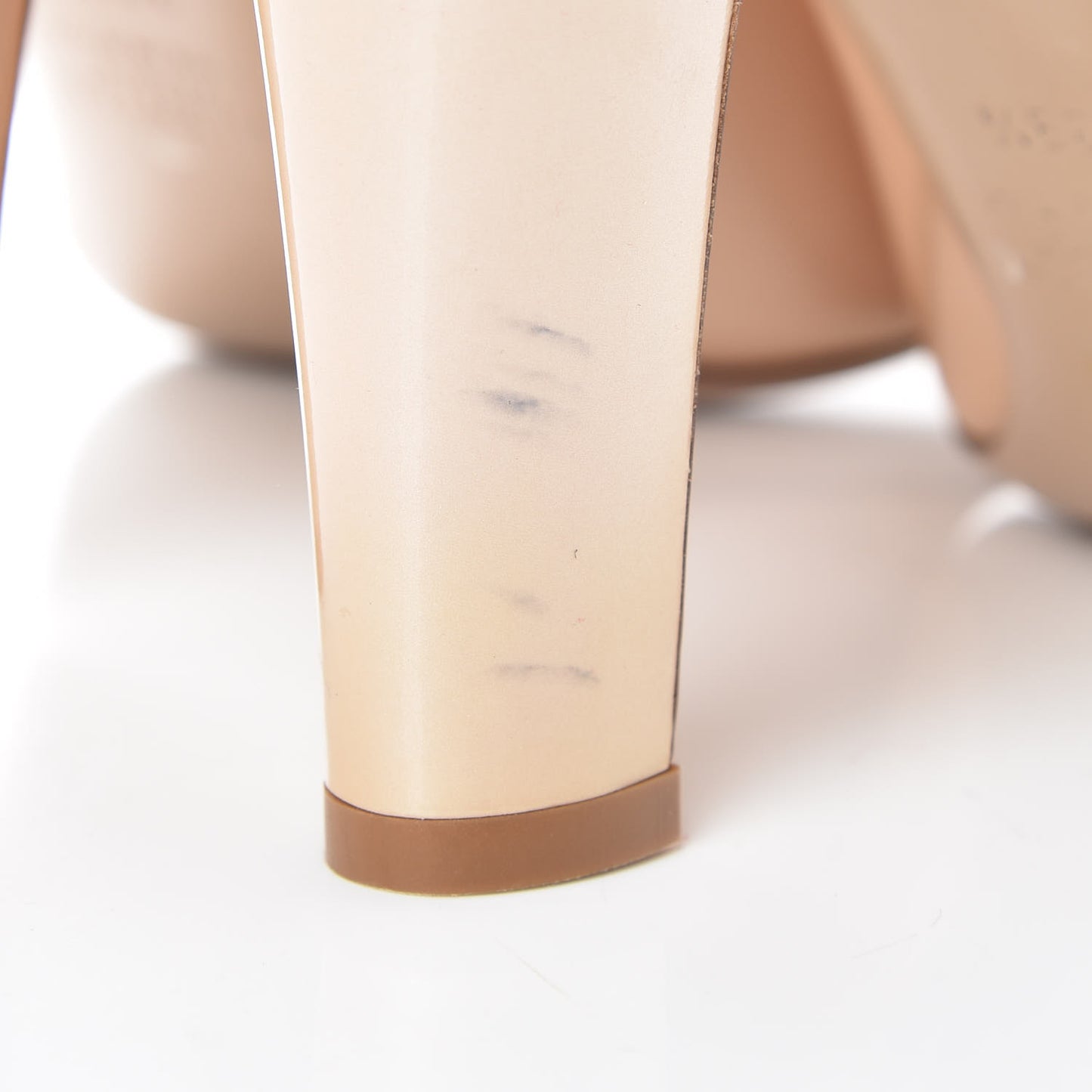 Patent Peep Toe Bow Pumps 39.5 Nude