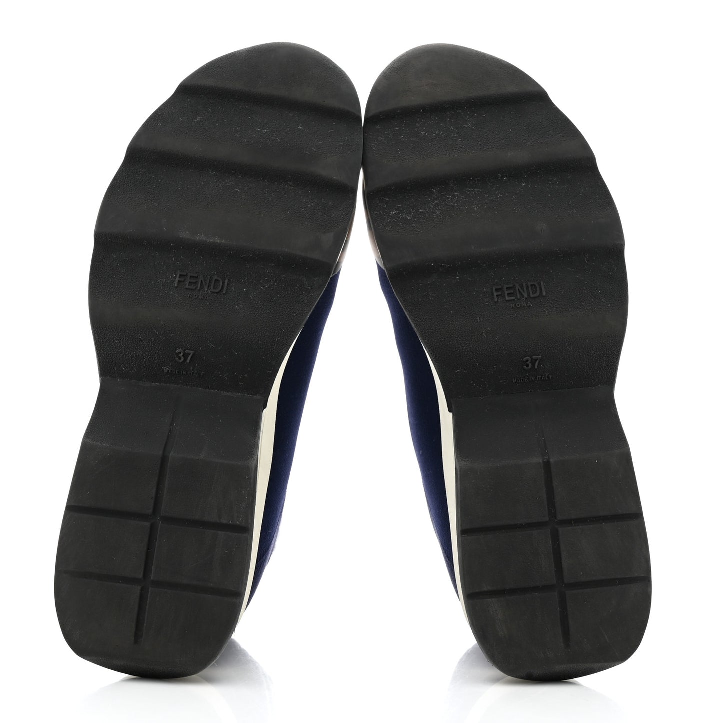 Stretch Knit Jacquard FF Sock Trainers 37 Navy Blue
