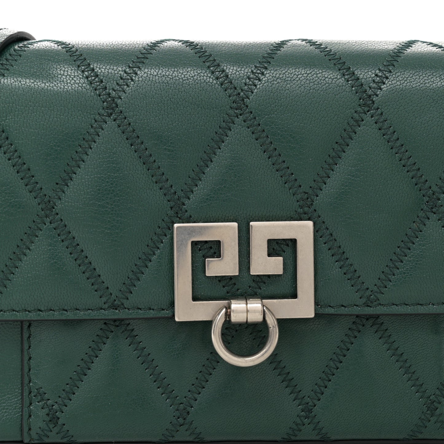 Goatskin Quilted GV3 Mini Pocket Convertible Bag Green Forest