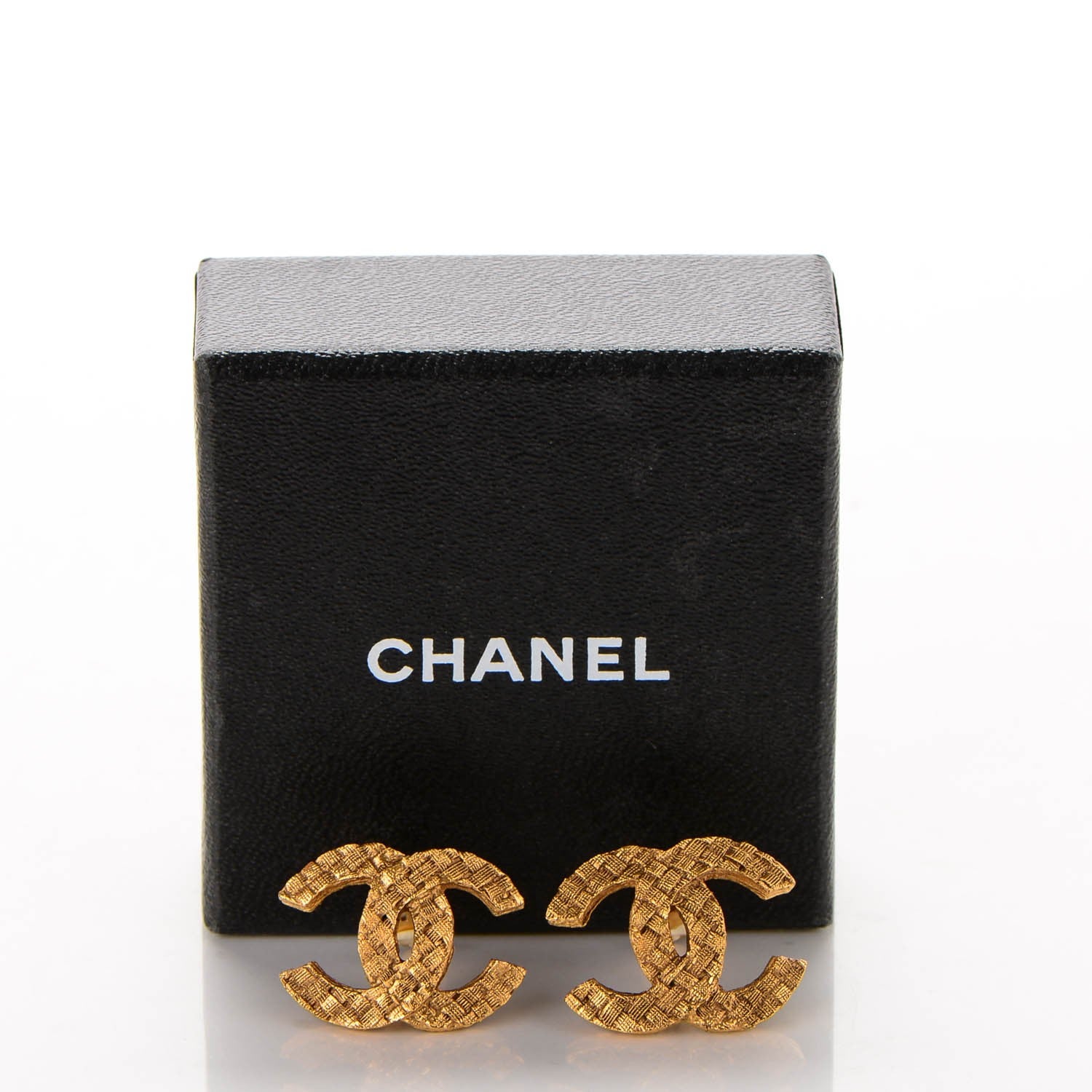 Chanel CC Quilted Clip On Earrings Gold 6 of 6