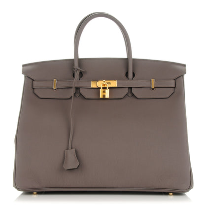 Hermes Togo Birkin 40 Etain 1 of 26