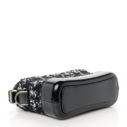 Chanel Tweed Calfskin Small Gabrielle Hobo Black Silver Ecru 4 of 10