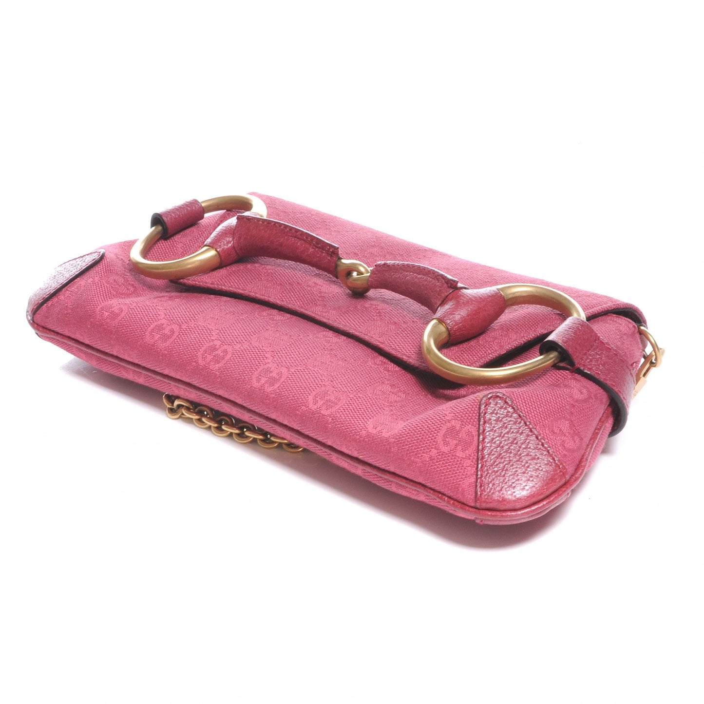 Monogram Horsebit Clutch Pink