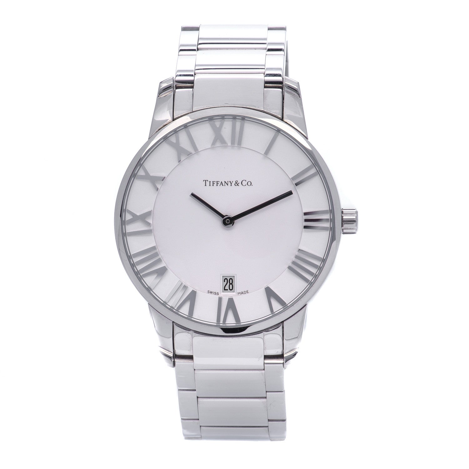 Tiffany Stainless Steel 37mm Atlas 2-Hand Quartz Watch 1 of 5