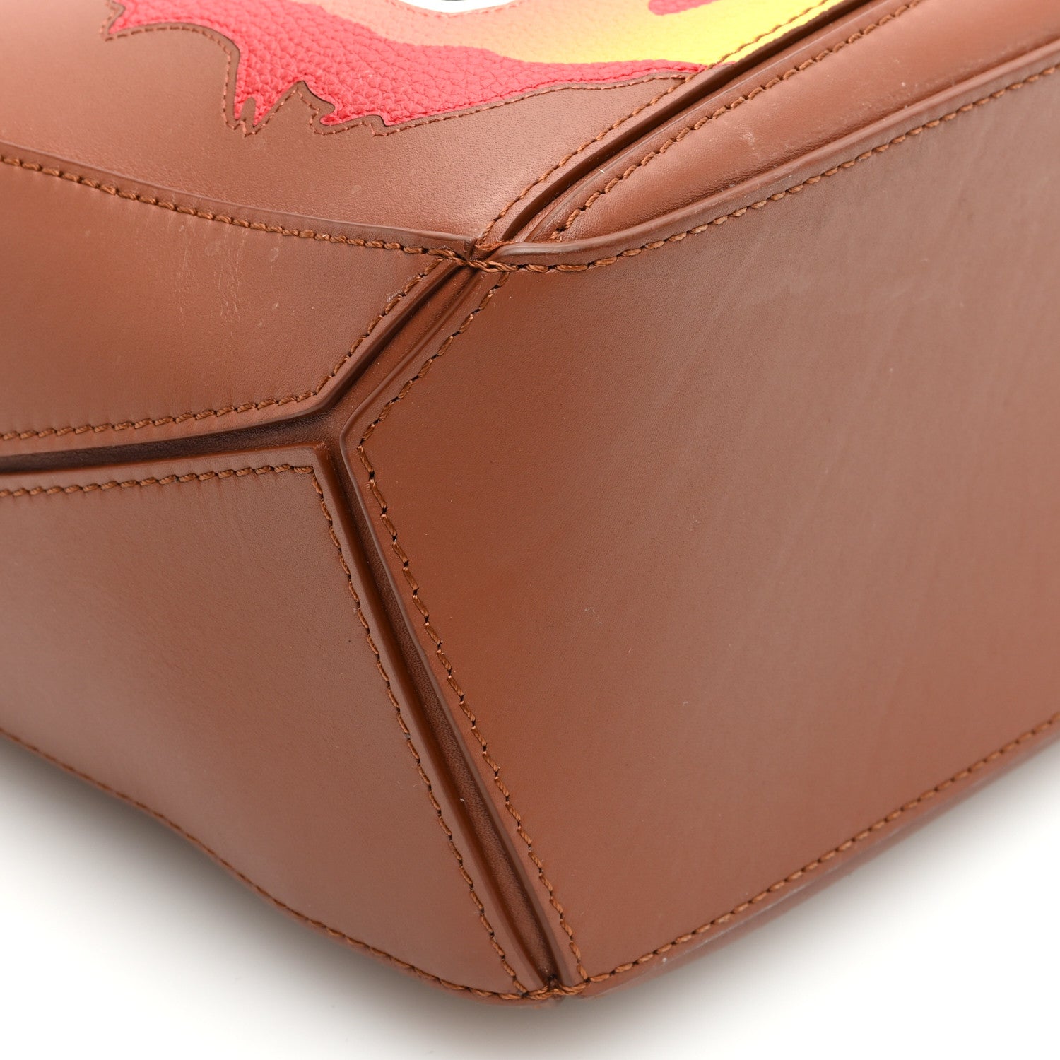 Loewe X HOWLS MOVING CASTLE Satin Calfskin Small Calcifer Puzzle Bag Rust 8 of 9
