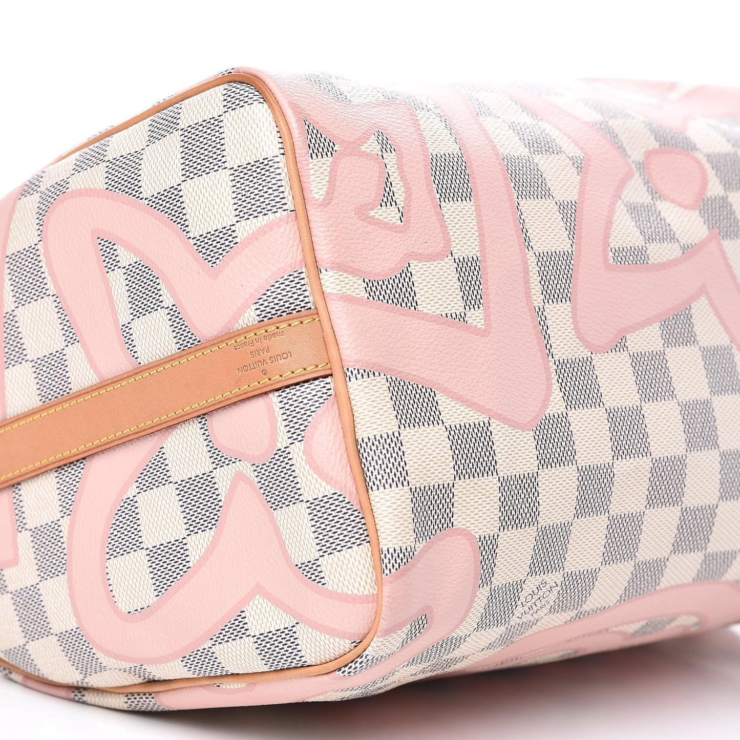 Damier Azur Tahitienne Speedy Bandouliere 30 Rose Ballerine