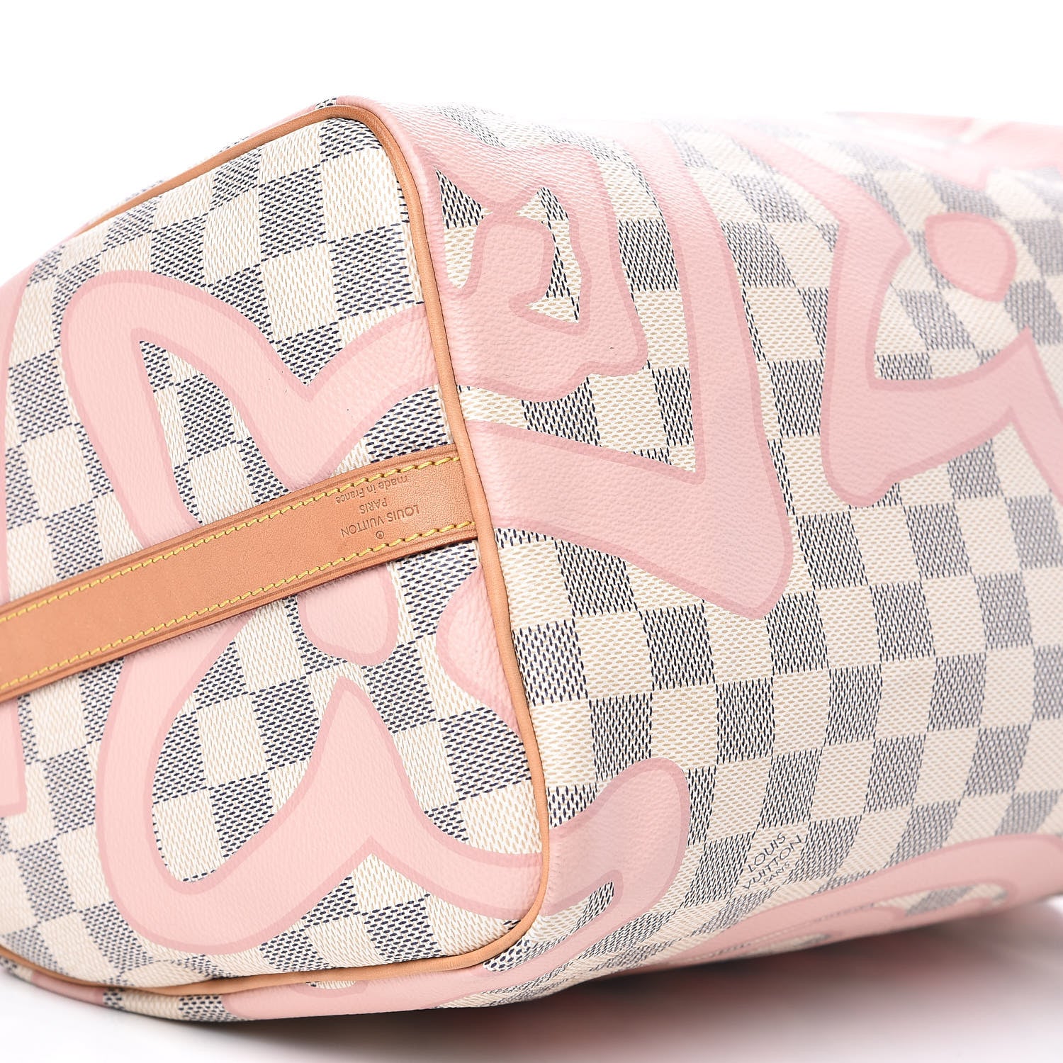Louis Vuitton Damier Azur Tahitienne Speedy Bandouliere 30 Rose Ballerine 8 of 12