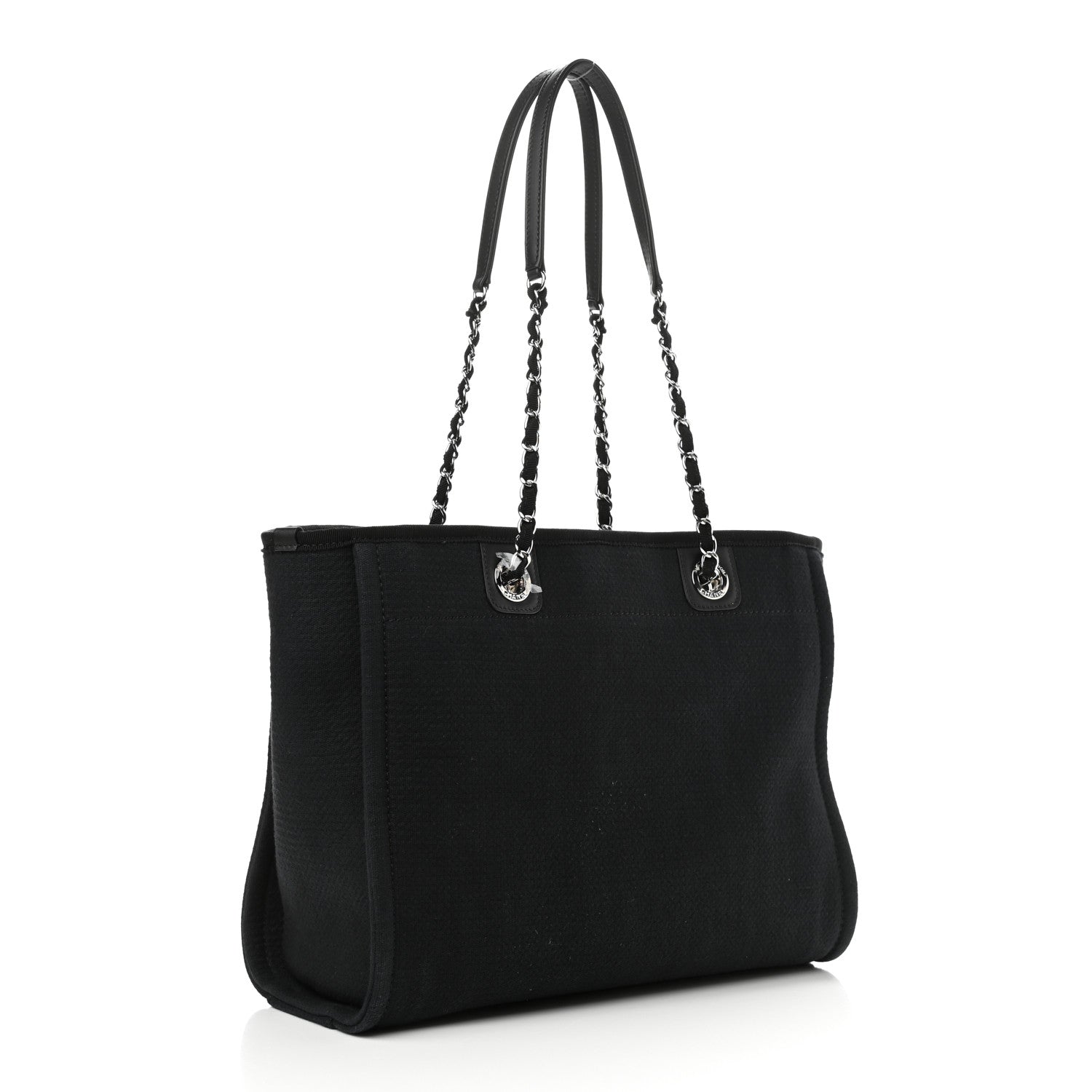 Chanel Mixed Fibers Small Deauville Tote Black 3 of 10
