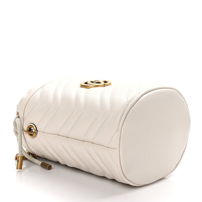 Gucci Calfskin Matelasse Mini GG Marmont 2.0 Bucket Bag White 4 of 10