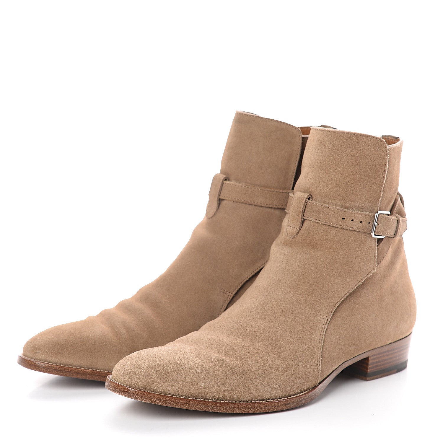 Saint Laurent Jodhpur Suede Mens Wyatt 30 Boots 42 New Sigaro 3 of 8
