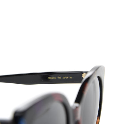 Gucci Cat Eye Glitter Sunglasses GG 0325S Black 6 of 8