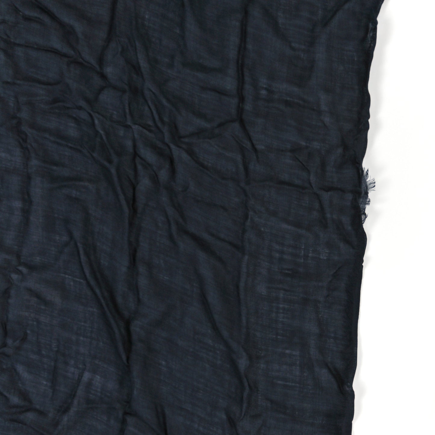 Wool Silk Oblique Shawl Black