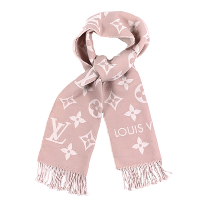 Louis Vuitton Wool Monogram Daily LV Scarf Beige Rose 1 of 3