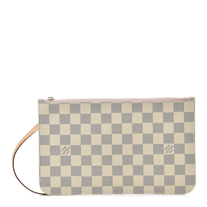 Louis Vuitton Damier Azur Neverfull MM GM Pochette Rose Ballerine 1 of 8