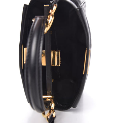 Fendi Nappa Mini Peekaboo Iconic Satchel Black 5 of 9