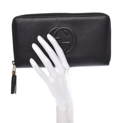 Gucci Calfskin Soho Zip Around Wallet Black 2 of 11