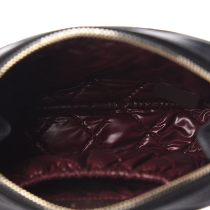 Chanel Grained Calfskin Quilted Small Curvy Pouch Cosmetic Case Black 5 of 9