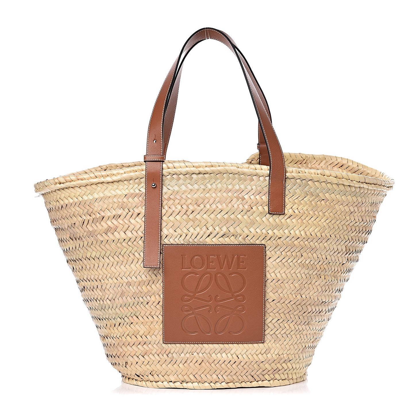 Raffia Large Basket Tote Bag Natural Tan